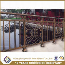 Jardín de Seguridad No de soldadura de acero galvanizado de bronce de color tubular valla ornamental